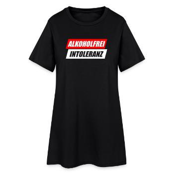 Alkoholfrei Intoleranz Biertrinker Bierliebhaber - Frauen T-Shirt-Kleid - Schwarz - Vorne