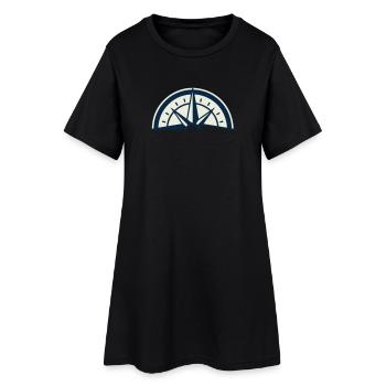 Bergretter Kompass Wappen - Frauen T-Shirt-Kleid - Schwarz - Vorne