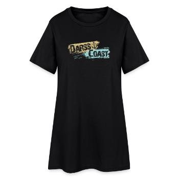 DarssCoast - Original Brand - Frauen T-Shirt-Kleid - Schwarz - Vorne