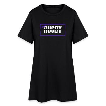 Team rugby blue - Robe T-shirt Femme - noir - Devant