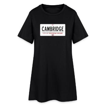 Panneau de la ville de Cambridge - Robe T-shirt Femme - noir - Devant