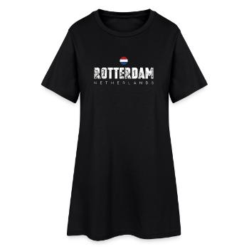 Rotterdam Bold City Emblem - Women’s T-Shirt Dress - black - Front