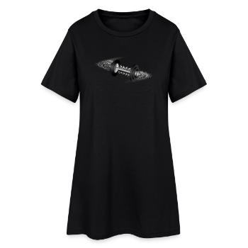 cool dumbbell motif for fitness & gym enthusiasts - Women’s T-Shirt Dress - black - Front