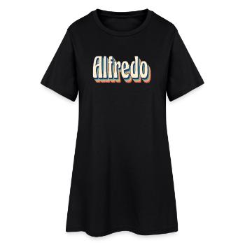 Alfredo tshirt rétro vintage t-shirt idée cadeau - Robe T-shirt Femme - noir - Devant