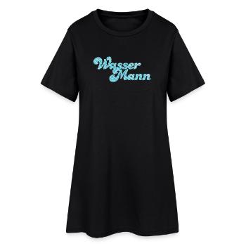 Wassermann Schuppen Wasser Sternzeichen Pool - Frauen T-Shirt-Kleid - Schwarz - Vorne