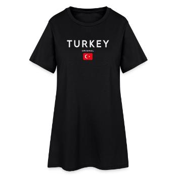 Drapeau de la Turquie, fierté turque - Robe T-shirt Femme - noir - Devant