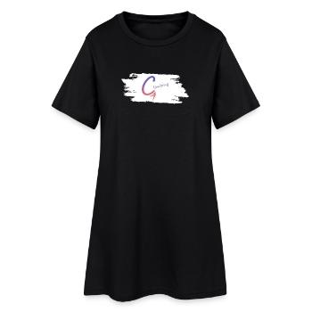 Kletterlogo Gradient - Frauen T-Shirt-Kleid - Schwarz - Vorne