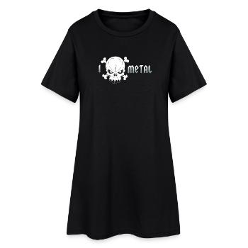 Crâne en métal extrême - Robe T-shirt Femme - noir - Devant