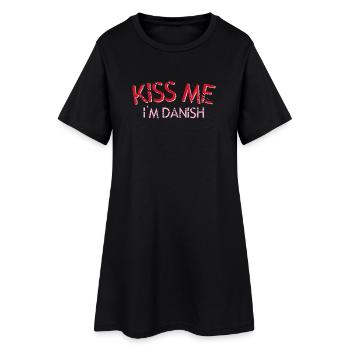 Kiss Me I’m English - Robe T-shirt Femme - noir - Devant