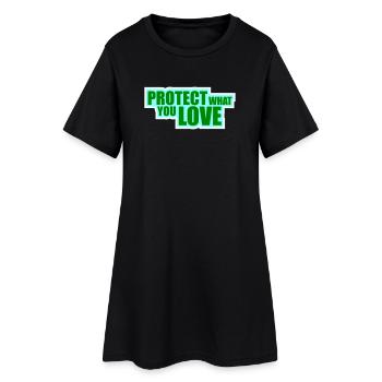 Déclaration de protection de la nature Protéger ce que vous aimez Logo de la Déclaration de Protection de la Nature - Robe T-shirt Femme - noir - Devant