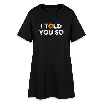 Bitcoin Je te l’avais dit Hodl Crypto Bitcoin BTC - Robe T-shirt Femme - noir - Devant