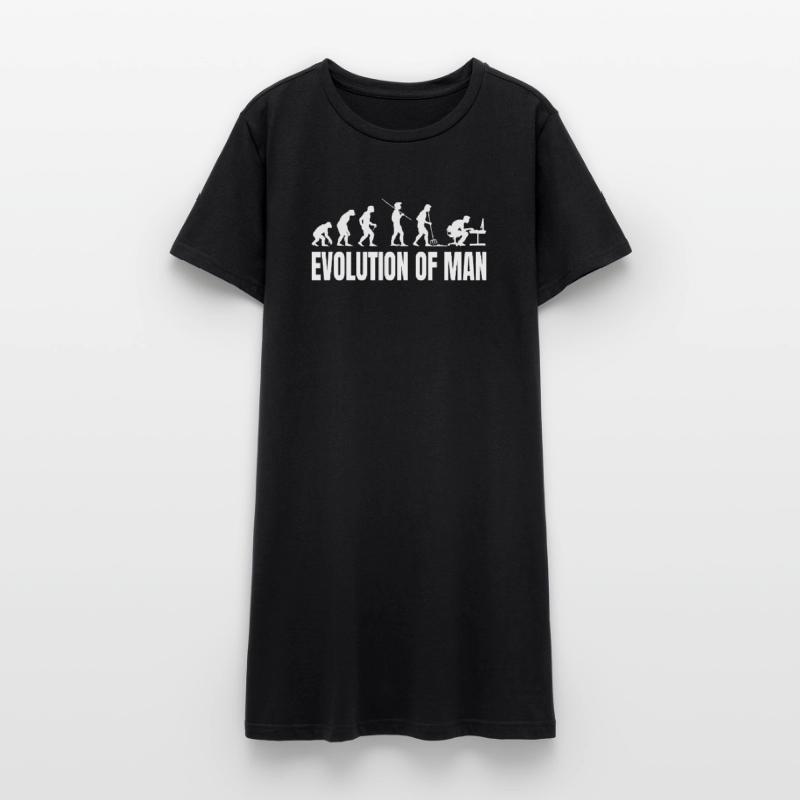 Evolution of Programmierer IT Computer Coder Frauen T-Shirt-Kleid