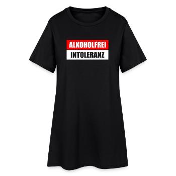 Alkoholfrei Intoleranz Biertrinker Bierliebhaber - Frauen T-Shirt-Kleid - Schwarz - Vorne
