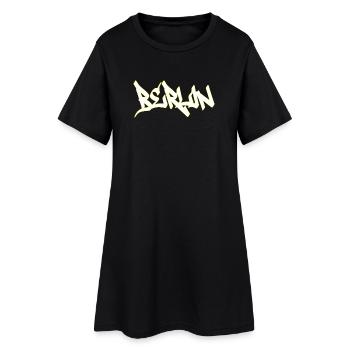 Berlin - Frauen T-Shirt-Kleid - Schwarz - Vorne