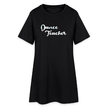 Tänzerin - Frauen T-Shirt-Kleid - Schwarz - Vorne