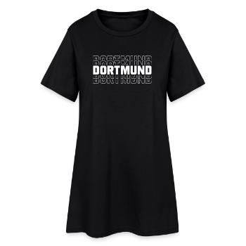 Dortmund Ruhrpott Heimat NRW Repeat - Frauen T-Shirt-Kleid - Schwarz - Vorne