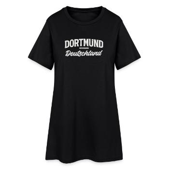 Dortmund Deutschland Vintage Typo - Frauen T-Shirt-Kleid - Schwarz - Vorne