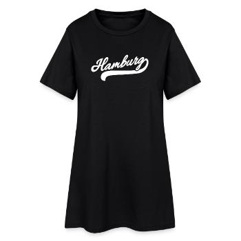 Hambourg Rétro - Robe T-shirt Femme - noir - Devant