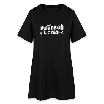 Deutschland Schriftzug mit Symbolen - Frauen T-Shirt-Kleid - Schwarz - Vorne