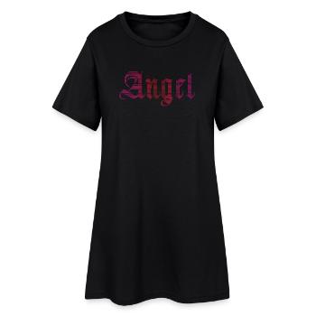 Ange - Robe T-shirt Femme - noir - Devant