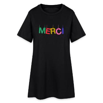 MERCI. MAÎTRESSE. MAÎTRE. MERCI MAÎTRESSE - Robe T-shirt Femme - noir - Devant