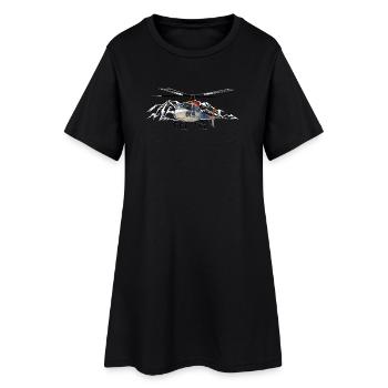 Helicopter in the mountains - Women’s T-Shirt Dress - black - Front