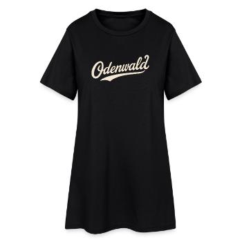 Odenwald Schriftzug Retro - Frauen T-Shirt-Kleid - Schwarz - Vorne