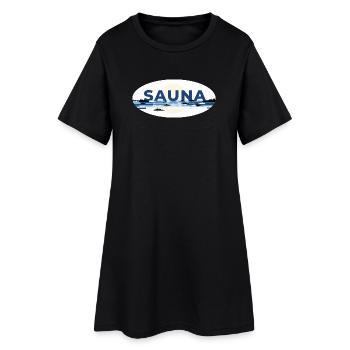 Sauna Finlande - Robe T-shirt Femme - noir - Devant