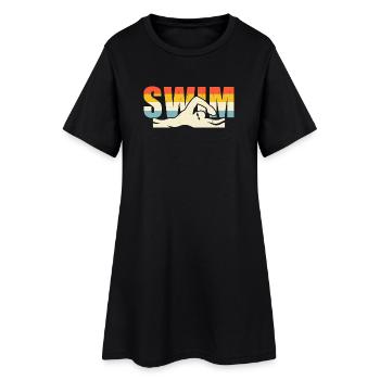 Natation Sports nautiques Float Gifts - Robe T-shirt Femme - noir - Devant