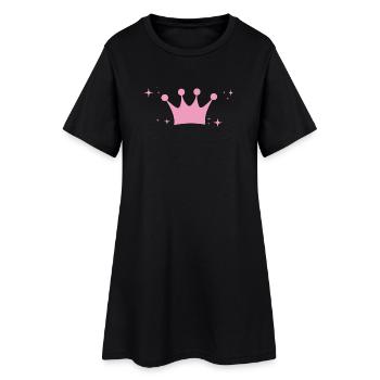 Couronne - Idée de cadeau - Étoiles - Robe T-shirt Femme - noir - Devant
