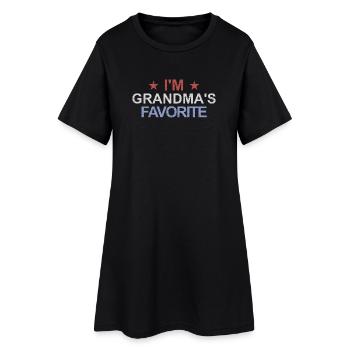 Lieblingsenkelkind Lustig Ich bin Omas Liebling - Frauen T-Shirt-Kleid - Schwarz - Vorne