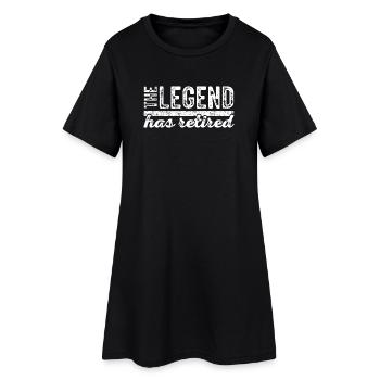 The Legend Has Retired – Lustiges Ruhestand  - Frauen T-Shirt-Kleid - Schwarz - Vorne