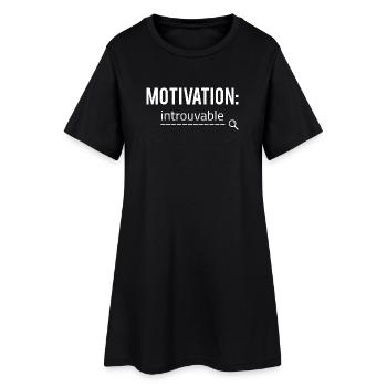 T-shirt humour motivation – Motivation introuvable - Robe T-shirt Femme - noir - Devant