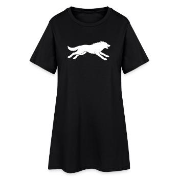 Silhouette de loup - Robe T-shirt Femme - noir - Devant