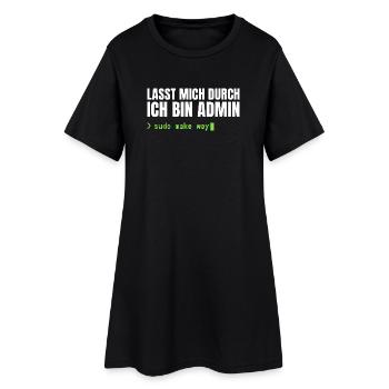 Lasst mich durch, ich bin Admin – Sudo Make Way - Frauen T-Shirt-Kleid - Schwarz - Vorne