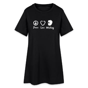 Peace Love Welding - Women’s T-Shirt Dress - black - Front