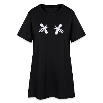 Silhouettes d’abeilles - Robe T-shirt Femme - noir - Devant