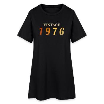 Tee 50 Ans Légende Né(e) 1976 - Robe T-shirt Femme - noir - Devant