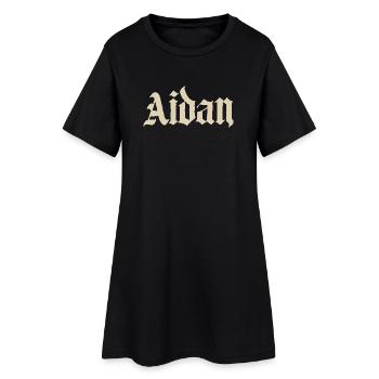 Aidan Gothic Name Design - Robe T-shirt Femme - noir - Devant