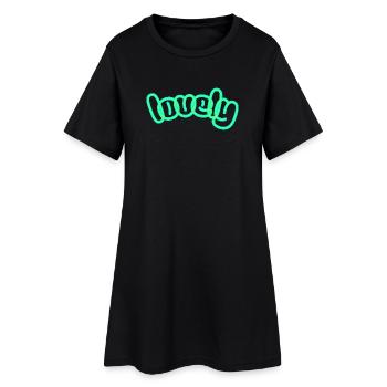 Neon Weekly Handlettering - Frauen T-Shirt-Kleid - Schwarz - Vorne