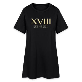 18th Birthday Gift Idea - Women’s T-Shirt Dress - black - Front