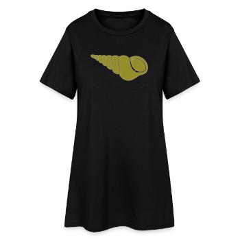 Motif d’escargot spirale olivier - Robe T-shirt Femme - noir - Devant