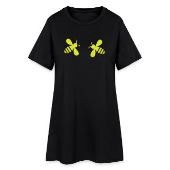Neon Bee Duo - Robe T-shirt Femme - noir - Devant