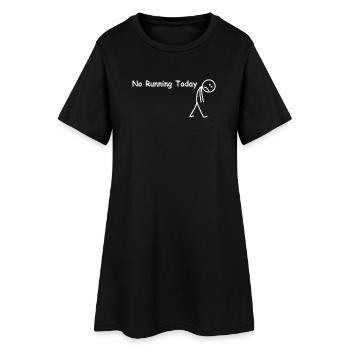 Pas de course aujourd’hui – un jogging drôle de coureur - Robe T-shirt Femme - noir - Devant