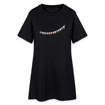 Chaîne de fanions scandinave pépinière - Robe T-shirt Femme - noir - Devant