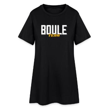 Boule Team Boulekugeln pour Bouler et Pétanque - Robe T-shirt Femme - noir - Devant