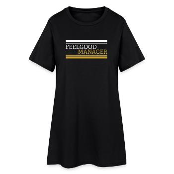 Gestionnaire de bien-être Design blanc - Robe T-shirt Femme - noir - Devant