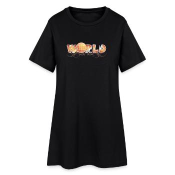 LOGO MONDIAL décoré - Robe T-shirt Femme - noir - Devant