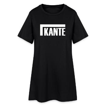 Kante - T-Shirt Design - Frauen T-Shirt-Kleid - Schwarz - Vorne