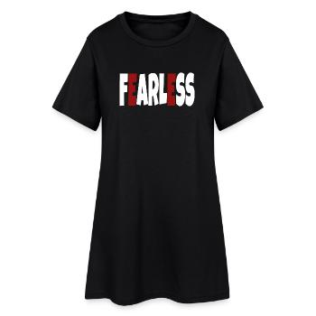 Intrépide - texte simple - Robe T-shirt Femme - noir - Devant